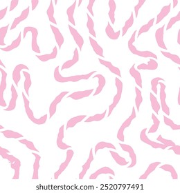 Seamless abstract pattern with squiggles and scribbles. Weaved curved lines. Chaotic ink scribbles decorative texture. Messy doodles, wavy and curly lines
