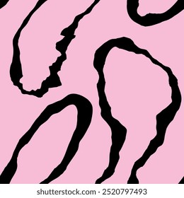 Seamless abstract pattern with squiggles and scribbles. Weaved curved lines. Chaotic ink scribbles decorative texture. Messy doodles, wavy and curly lines
