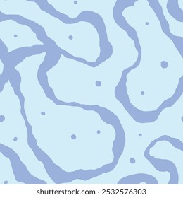 Padrão abstrato contínuo com rabiscos e rabiscos. Linhas curvas tecidas. A tinta caótica rabisca a textura decorativa. Rabiscos bagunçados, linhas onduladas e encaracoladas