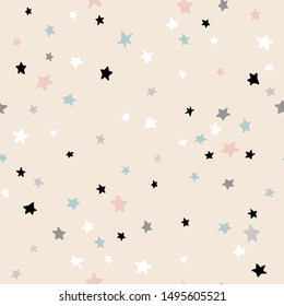 Seamless abstract pattern with stars. 