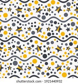 Seamless abstract  pattern with stars. Beautiful texture for textile, paper print, scrapbooking or wallpaper. Vector illustration. Cute colorful trendy star background.