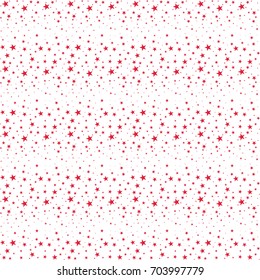 Seamless abstract pattern with  stars of different size on white background,vector EPS 10