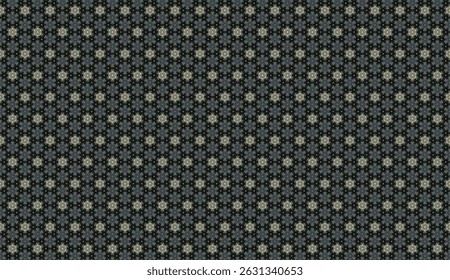 Seamless abstract pattern with stencil outline and round in gold, black and gray on gray background. Vector illustration, for masculine shirt lady dress cloth textile cover wallpaper decoration print