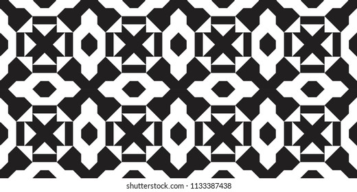 Seamless abstract pattern with striped black white background. Vector illusive background. Futuristic vibrant design.