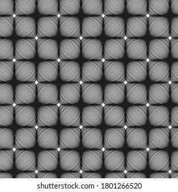 seamless abstract pattern with striped squares. stylized flowers. checkered background