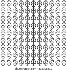 Seamless abstract pattern. Stylish repeating pattern, leaves and lines. Vector background.