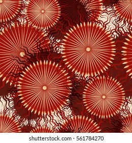 Seamless abstract pattern stylize reef corals.