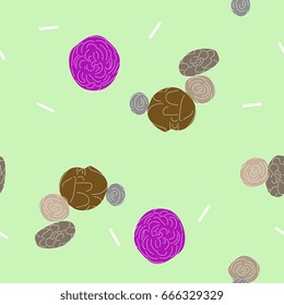 Seamless abstract pattern with stylized floral motifs. Modern style.