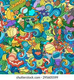 Seamless abstract pattern summer and travel background vector