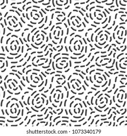Seamless abstract pattern with swirl uncolored lines