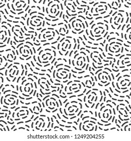 Seamless abstract pattern with swirl uncolored lines