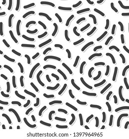Seamless abstract pattern with swirl uncolored lines