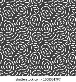 Seamless abstract pattern with swirl uncolored lines