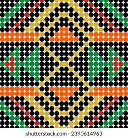 Patrón abstracto sin fisuras, fondo geométrico simétrico basado en formas simples repetitivas.