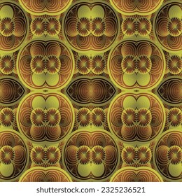 Seamless abstract pattern, symmetrical geometrical background.