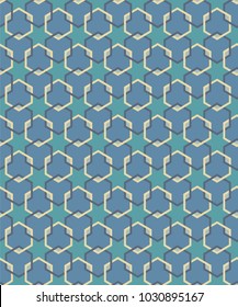 seamless abstract pattern with tangled hexagons