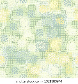 Seamless abstract pattern. Texture on the basis of bloated squares. 
The background consists of circles and squares. Editable.