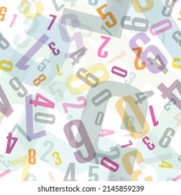 Patrón abstracto sin fisuras de sus números para texturas, textiles, envasado y fondos sencillos. Diseño de vectores