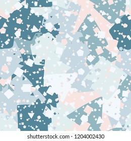 Seamless abstract pattern. There are triangles, squares and pentagons.