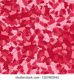 Seamless abstract pattern. This color texture is made up of seven-pointed stars. Fashionable background. The drawing can be easily edited. The image is covered with a network of thin diagonal lines.