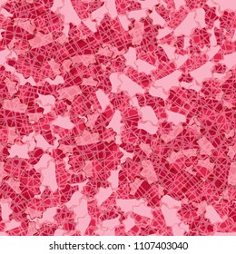 Seamless abstract pattern. This color texture is made up of seven-pointed stars. The drawing can be easily edited. Above the picture there is a network consisting of chaos of distorted squares.