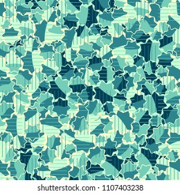 Seamless abstract pattern. This color texture is made up of seven-pointed stars. The drawing can be easily edited.The surface of the image is mesh of vertical and horizontal segments.