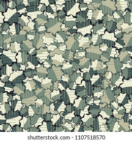Seamless abstract pattern. This color texture is made up of seven-pointed stars. The drawing can be easily edited.The surface of the image is mesh of vertical and horizontal segments.