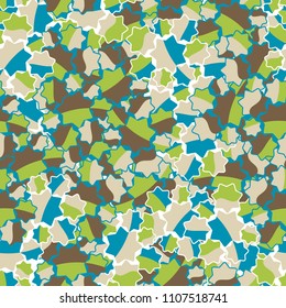 Seamless abstract pattern. This color texture is made up of seven-pointed stars. Fashionable background. The drawing can be easily edited.