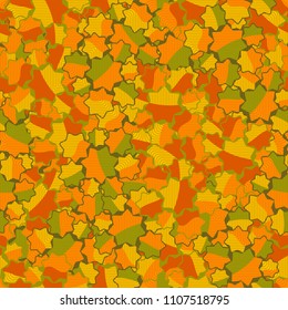 Seamless abstract pattern. This color texture is made up of seven-pointed stars. Fashionable background. The drawing can be easily edited. On this surface a network of fine lines is superimposed.