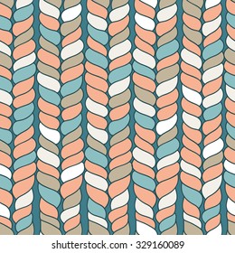 Seamless abstract pattern of threads in the vector in pink.