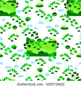 Seamless abstract pattern of trees and nature