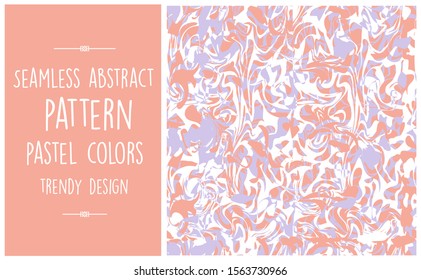 Seamless abstract pattern trendy pastel colors simple fashion trend