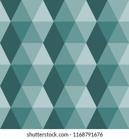 Seamless abstract pattern of triangles and hexagons. Cold scale. The edges.