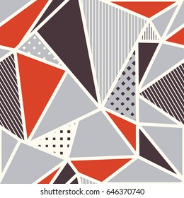 Seamless abstract pattern with triangles. Vector illustration