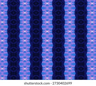 Abstrato contínuo, padrão, tribal, azul, fundo com repetição de formas simétricas em tons frios, ideal para têxteis, papéis de parede e marca digital.