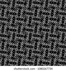 Seamless abstract pattern. Tribal motif. Ethnic ornament. Ancient mosaic. Ethnical folk image. Embroidery background. Tribe wallpaper. Digital paper, web design, textile print, backdrop. Vector art.