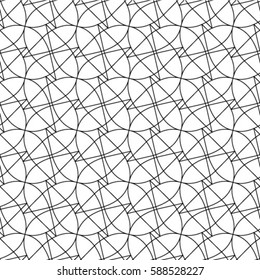 Seamless abstract  pattern. Twisted lines. Vector illustration.