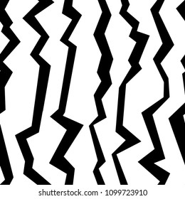 Seamless abstract pattern. Uneven black vertical stripes on a white background. Background for wallpaper and gift wrapping.