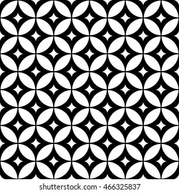 Seamless abstract pattern. Vector black and white background. Geometric ornament. Stylish graphic pattern.
