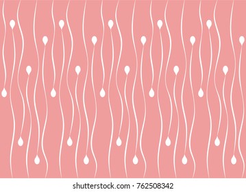 Seamless abstract pattern vector. Curve line white on red background. Design print for textile, wallpaper, background, wrapping.