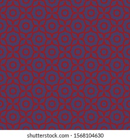 Seamless abstract of pattern vector. Design morocco style red on blue background. Design print for illustration, texture, textile, wallpaper, background.
