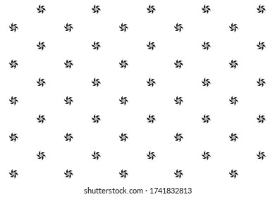 Seamless of abstract pattern vector. Design hurricane black on white background. Design print for illustration, texture, textile, wallpaper, background. Set 1
