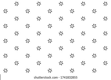 Seamless of abstract pattern vector. Design rotor black on white background. Design print for illustration, texture, textile, wallpaper, background. Set 1