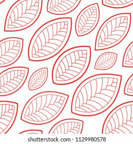 Seamless abstract pattern. Vector illustration with leaves.