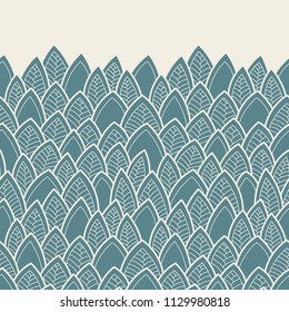 Seamless abstract pattern. Vector illustration with leaves.
