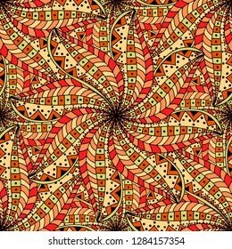 Seamless abstract Pattern. Vector illustration. Hand Drawn Texture