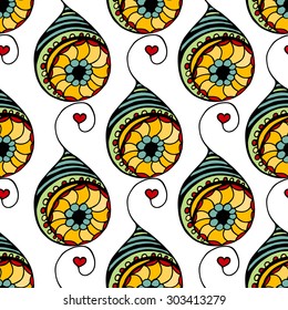 Seamless abstract pattern. Vector illustration. Hand Drawn 
