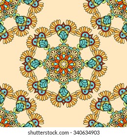 Seamless abstract Pattern. Vector illustration. Hand Drawn Texture