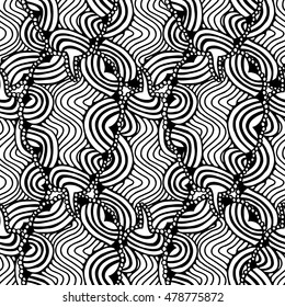 Seamless abstract Pattern. Vector illustration. Hand Drawn Texture