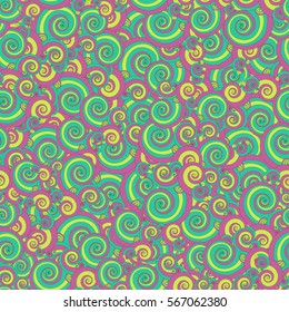 Seamless abstract pattern. Vector illustration . spiral